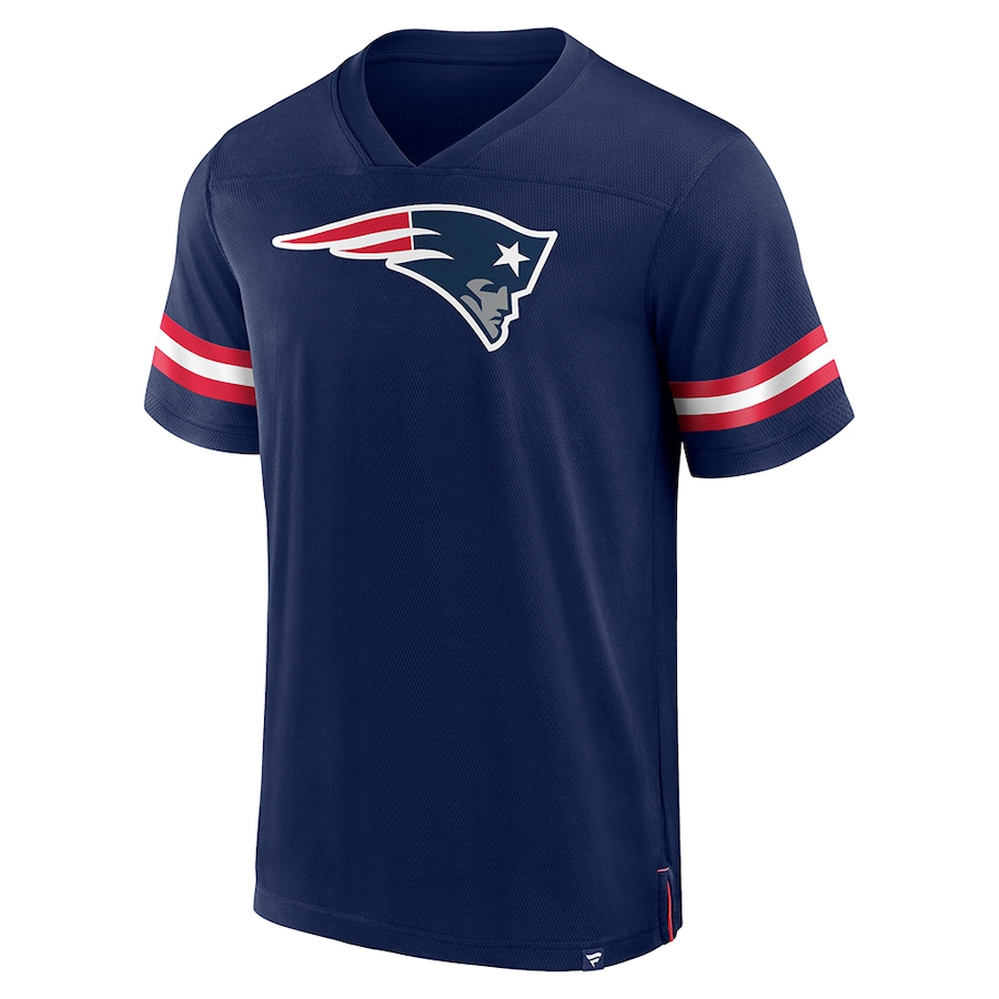 Image 631384.jpg, Product 631-384 / Price $79.99, Men's New England Patriots NFL Hashmark V-Neck Short-Sleeve Jersey on TSC.ca's Sports department