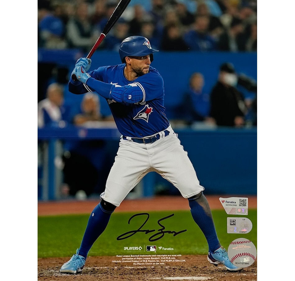 Image 631411.jpg, Product 631-411 / Price $209.99, Fanatics Authentic Autographed George Springer Toronto Blue Jays Unframed 8" x 10" Photo from Fanatics on TSC.ca's Sports department