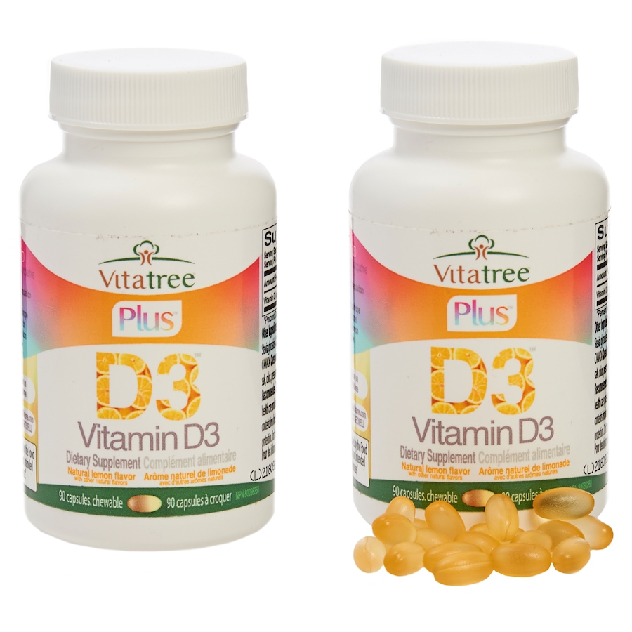 Image 631662.jpg, Product 631-662 / Price $37.99 - $112.99, VitaTree Plus Vitamin D3 Chewables - 2 Bottles from VitaTree Nutritionals on TSC.ca's Health & Fitness department