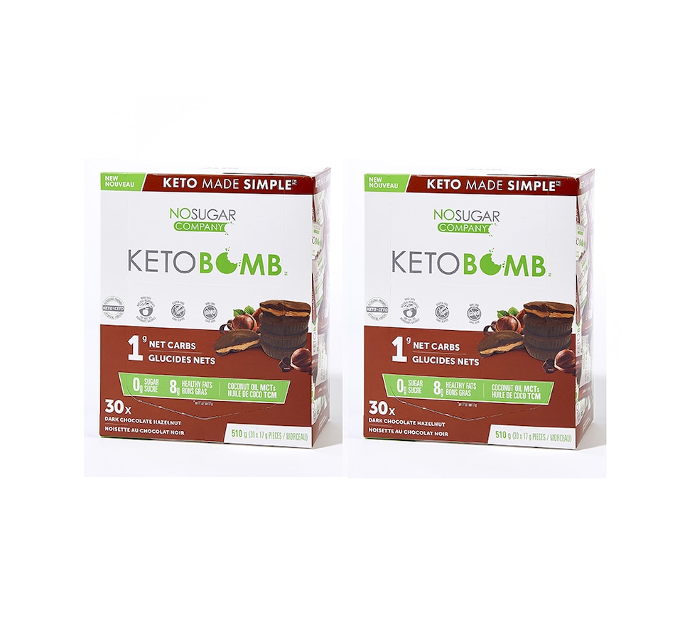 Image 631978_HAZ.jpg, Product 631-978 / Price $76.00, Keto Made Simple No Sugar Keto Bomb 30-Count Duo from No Sugar on TSC.ca's Health & Fitness department