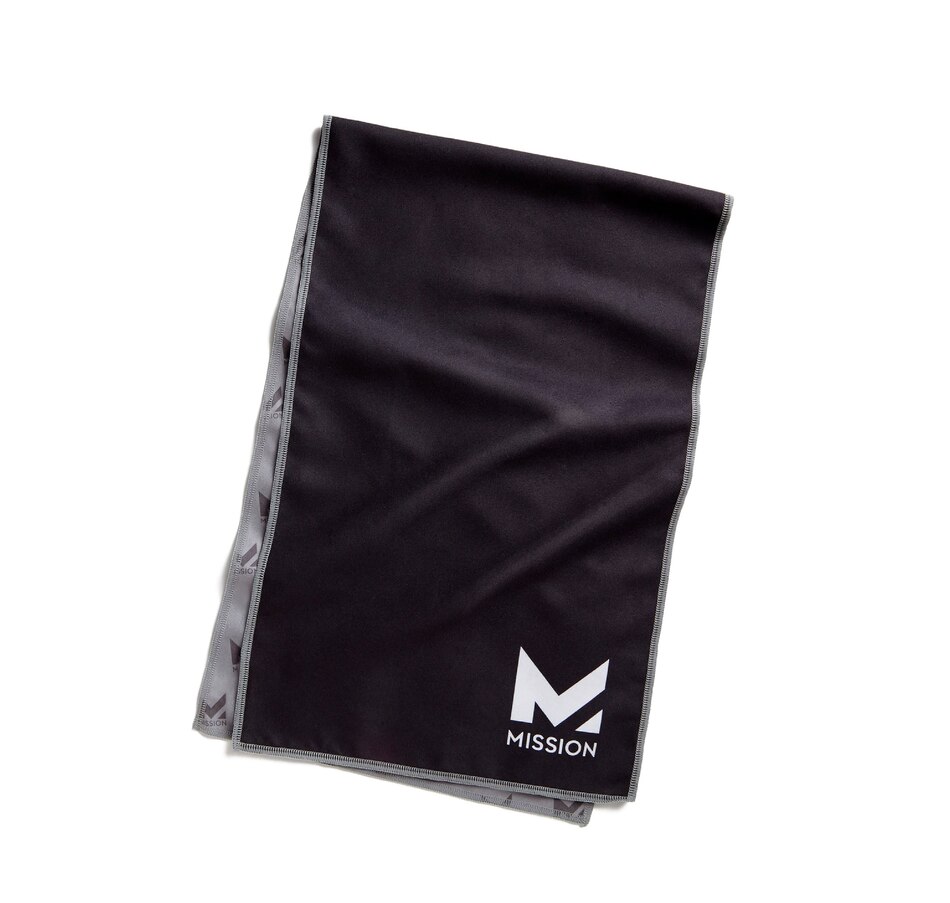 Image 632195_BLK.jpg, Product 632-195 / Price $17.99, Mission HydroActive Microfiber Towel from Mission on TSC.ca's Health & Fitness department