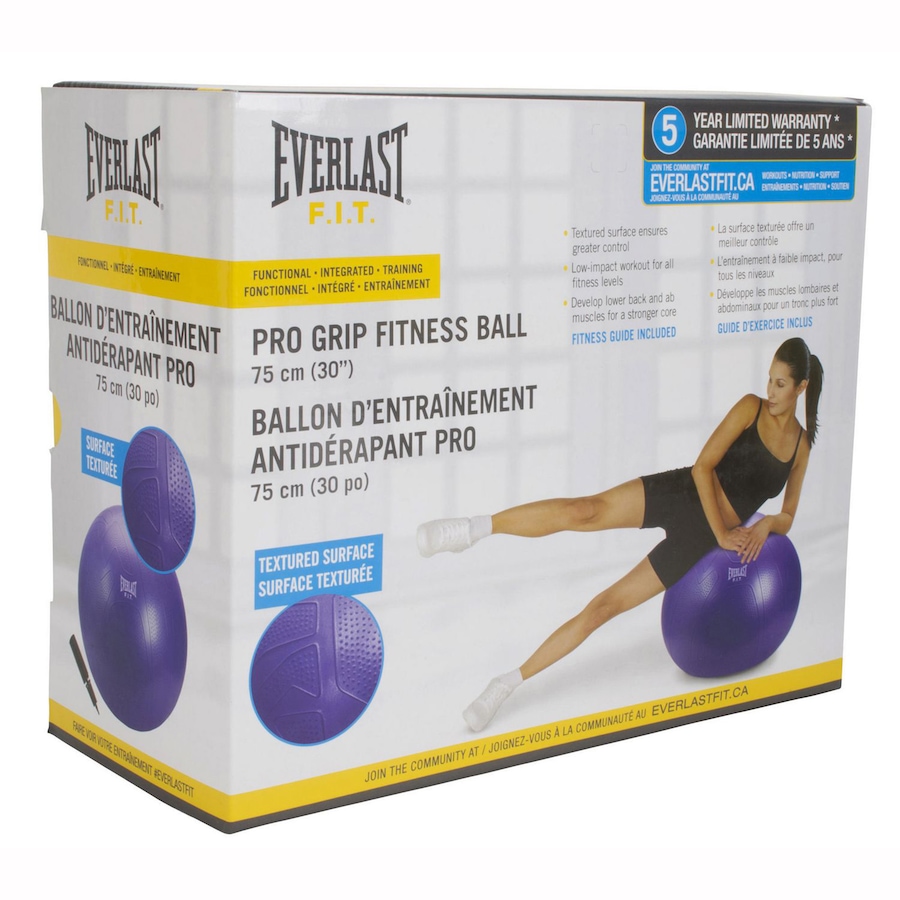 Image 632236_ALTMORE4.jpg, Product 632-236 / Price $32.99, Everlast F.I.T. 75cm/30" Pro Grip Burst Resistance Textured Surface Fitness Ball from Everlast on TSC.ca's Health & Fitness department