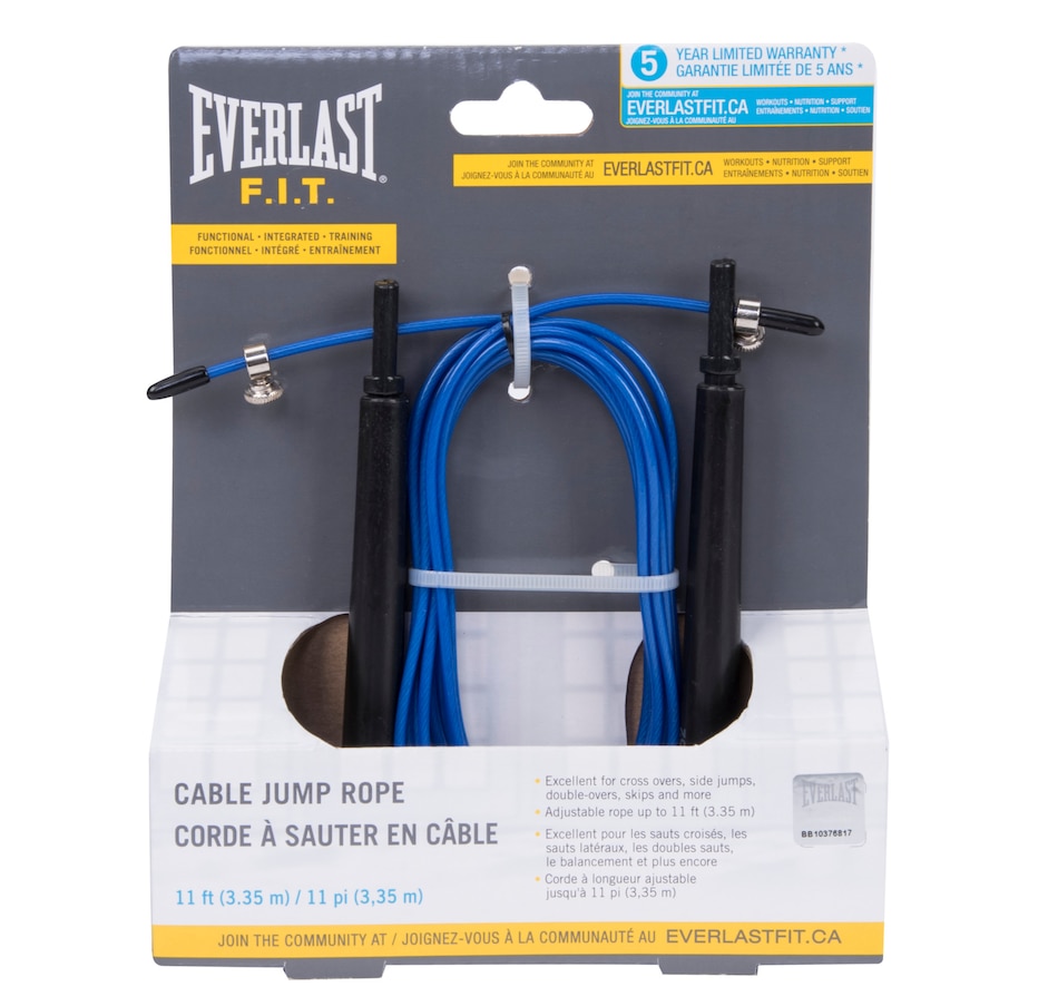 Health & Fitness - Exercise & Fitness - Cardio - Jump Ropes - Everlast  F.I.T. 11' Lightweight Ergonomic Cable Jump and Skip Rope - Online Shopping  for Canadians