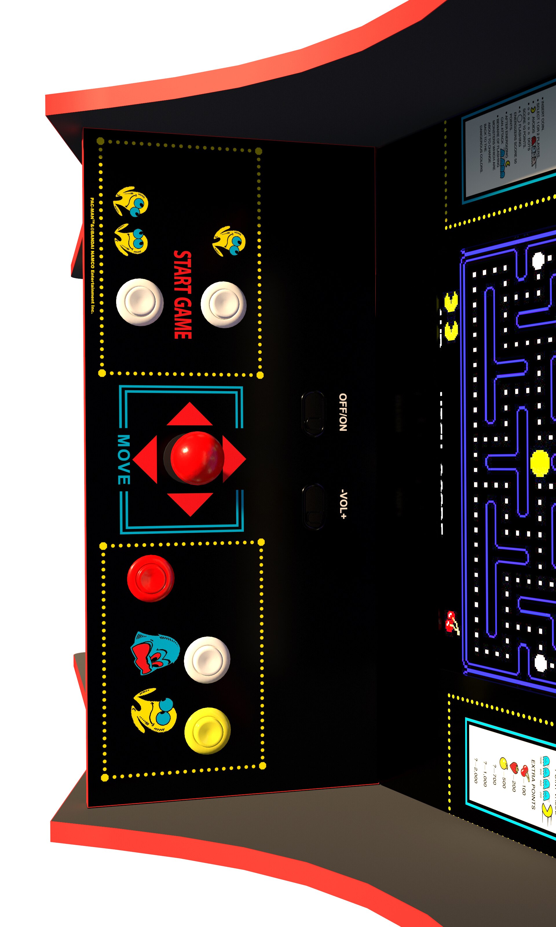arcade1up ms pac man light up marquee