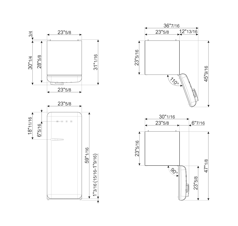 Image 632511_ALTMORE3.jpg, Product 632-511 / Price $4,499.00, SMEG 24" Special Edition Disney Mickey Mouse 50's Style Refrigerator with Freezer from Smeg on TSC.ca's Kitchen department