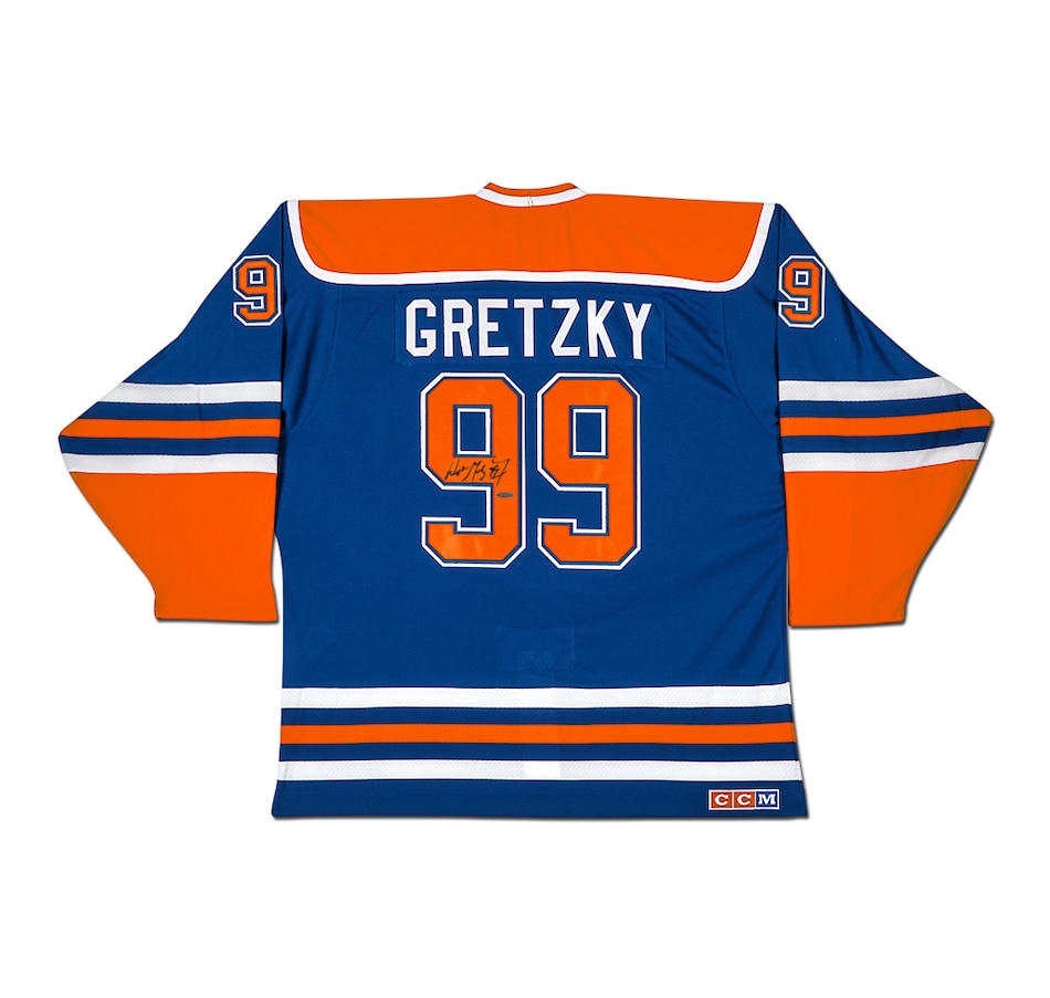 Image 632524.jpg , Product 632-524 / Price $3,250.00 , Upper Deck Authenticated Wayne Gretzky Autographed Edmonton Oilers Heroes of Hockey Blue CCM Jersey from Upper Deck on TSC.ca's Sports department