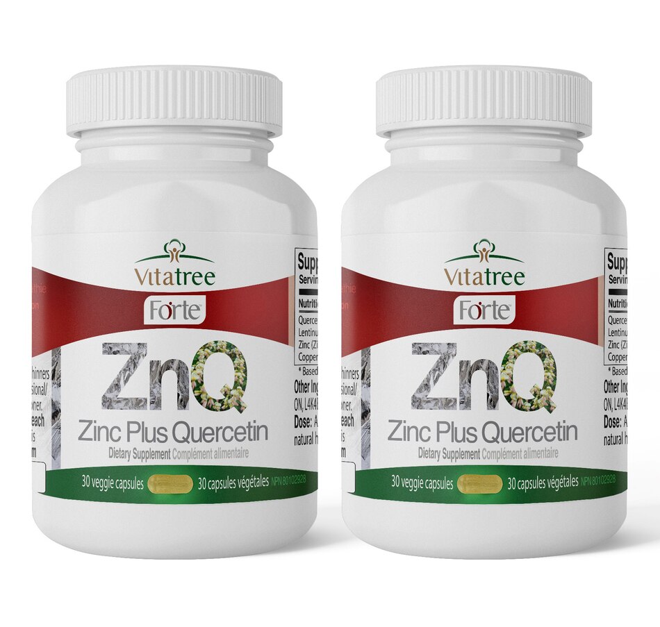 Image 632608.jpg, Product 632-608 / Price $42.99 - $81.99, VitaTree Forte Zinc Plus Quercetin 60-Day from VitaTree Nutritionals on TSC.ca's Health & Fitness department