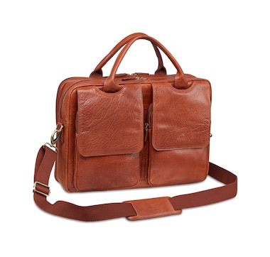 Mancini Arizona Collection Top Zipper Double Compartment 15.6" Laptop/Tablet Briefcase