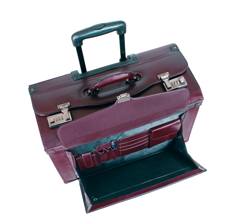 Image 632647_ALTMORE1.jpg, Product 632-647 / Price $319.99, Mancini Business Collection Wheeled Catalog Case (Genuine Leather) from Mancini Fine Leather on TSC.ca's Home & Garden department
