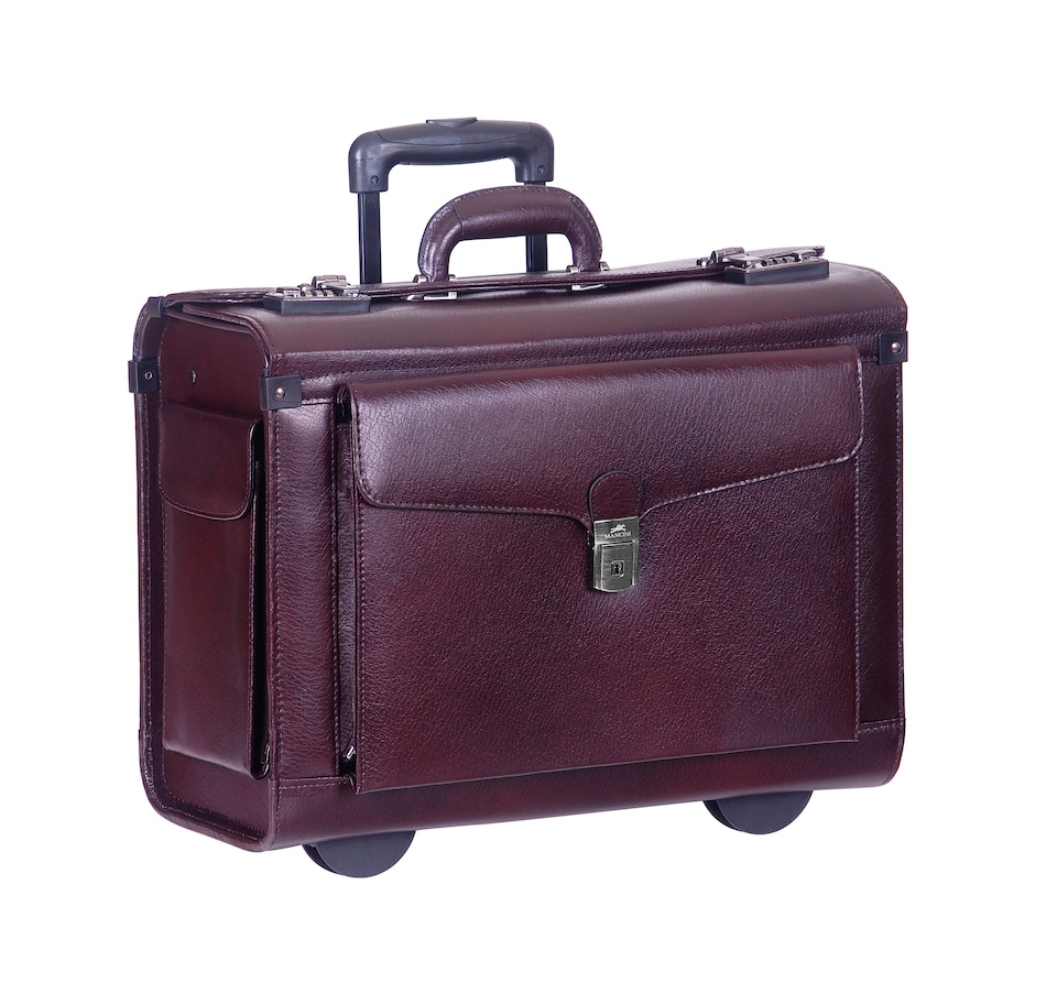 Image 632647_BRG.jpg, Product 632-647 / Price $319.99, Mancini Business Collection Wheeled Catalog Case (Genuine Leather) from Mancini Fine Leather on TSC.ca's Home & Garden department
