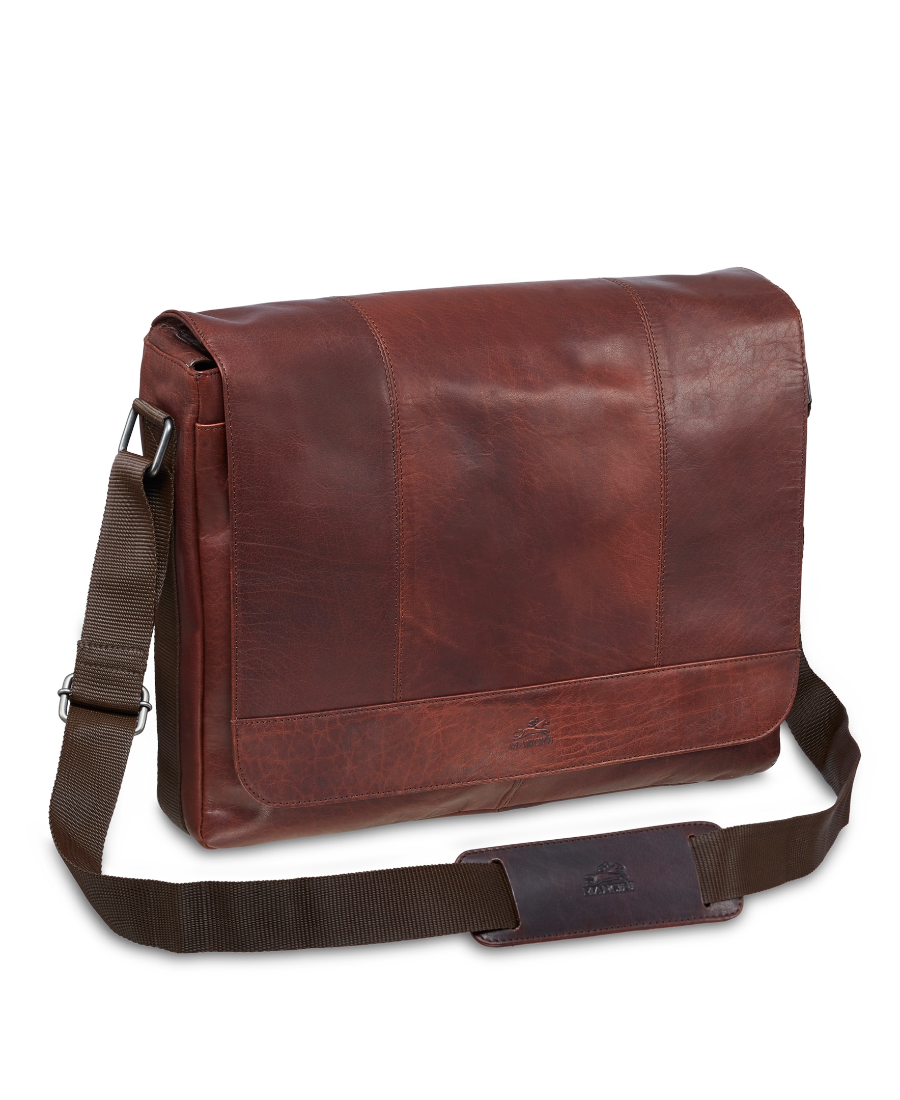 Mancini leather messenger on sale bag