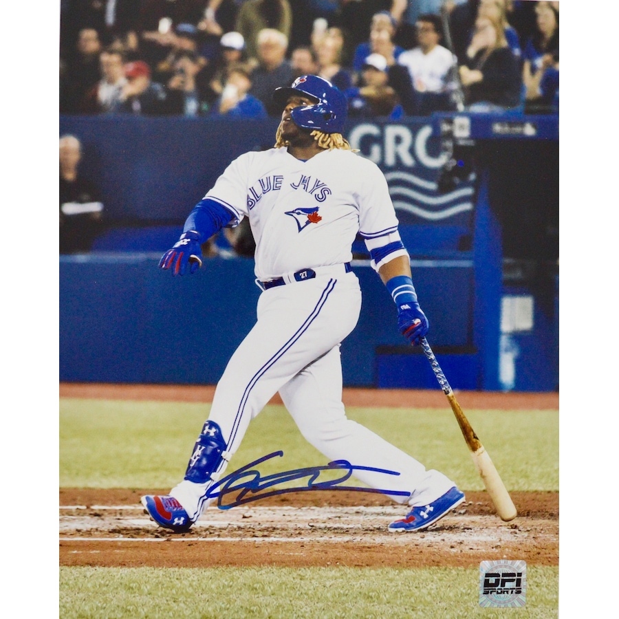 Image 632711.jpg, Product 632-711 / Price $346.99, Autographed Vladimir Guerrero Jr. Toronto Blue Jays Unframed 8" x 10" Photo from DPI Sports on TSC.ca's Sports department