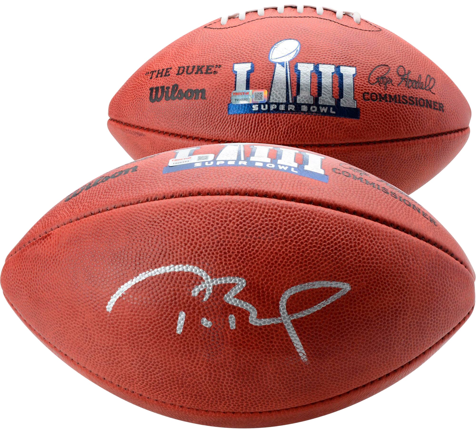 autographed tom brady football