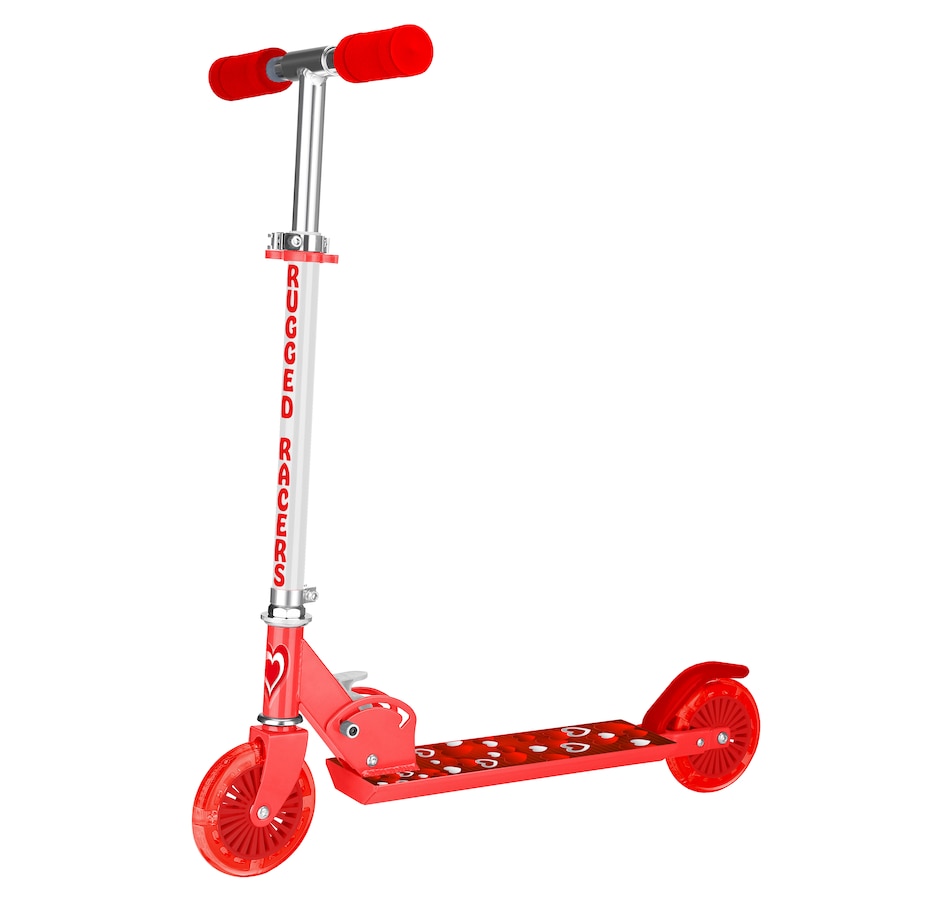 Image 632781.jpg , Product 632-781 / Price $49.99 , Rugged Racer Two-Wheel Scooter with Red Heart Print and LED Lights  on TSC.ca's Toys & Hobbies department