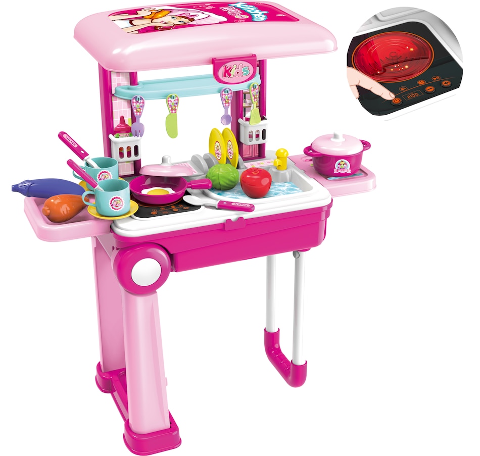 Image 632805.jpg, Product 632-805 / Price $34.99, Toy Chef 2-in-1 Children’s Portable Toy Kitchen Set  on TSC.ca's Toys & Hobbies department