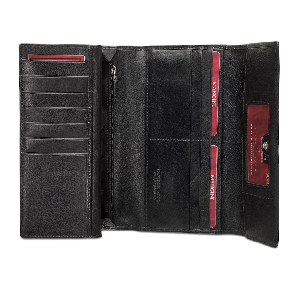 Image 634038_ALTMORE1.jpg, Product 634-038 / Price $79.99, Mancini Arizona Collection Ladies RFID Checkbook Clutch from Mancini Fine Leather on TSC.ca's Fashion department