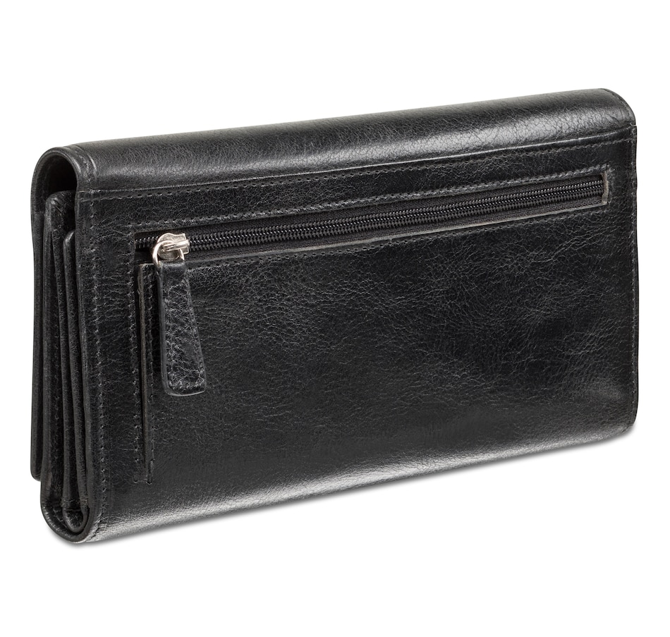 Image 634038_ALTMORE2.jpg, Product 634-038 / Price $79.99, Mancini Arizona Collection Ladies RFID Checkbook Clutch from Mancini Fine Leather on TSC.ca's Fashion department