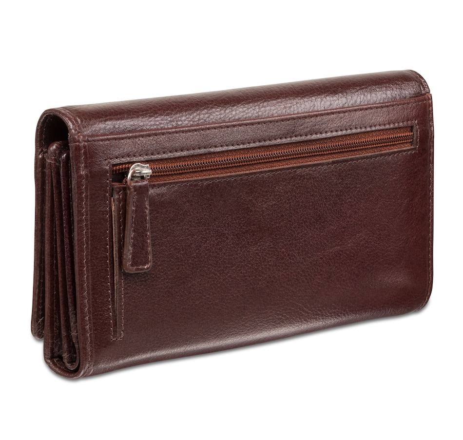 Image 634038_ALTMORE3.jpg, Product 634-038 / Price $79.99, Mancini Arizona Collection Ladies RFID Checkbook Clutch from Mancini Fine Leather on TSC.ca's Fashion department