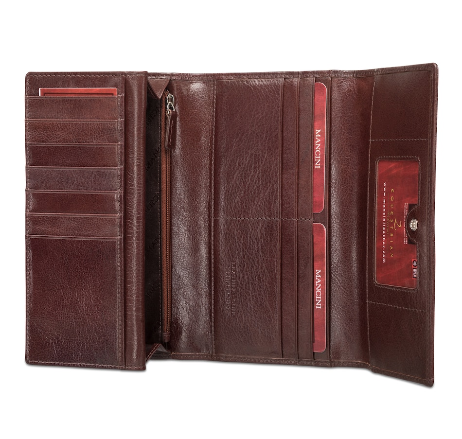 Image 634038_ALTMORE5.jpg, Product 634-038 / Price $79.99, Mancini Arizona Collection Ladies RFID Checkbook Clutch from Mancini Fine Leather on TSC.ca's Fashion department