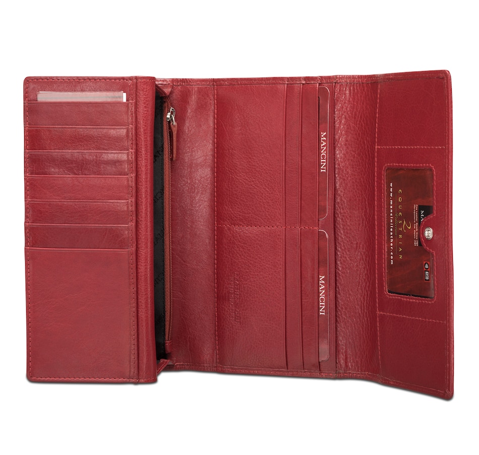 Image 634038_ALTMORE6.jpg, Product 634-038 / Price $79.99, Mancini Arizona Collection Ladies RFID Checkbook Clutch from Mancini Fine Leather on TSC.ca's Fashion department