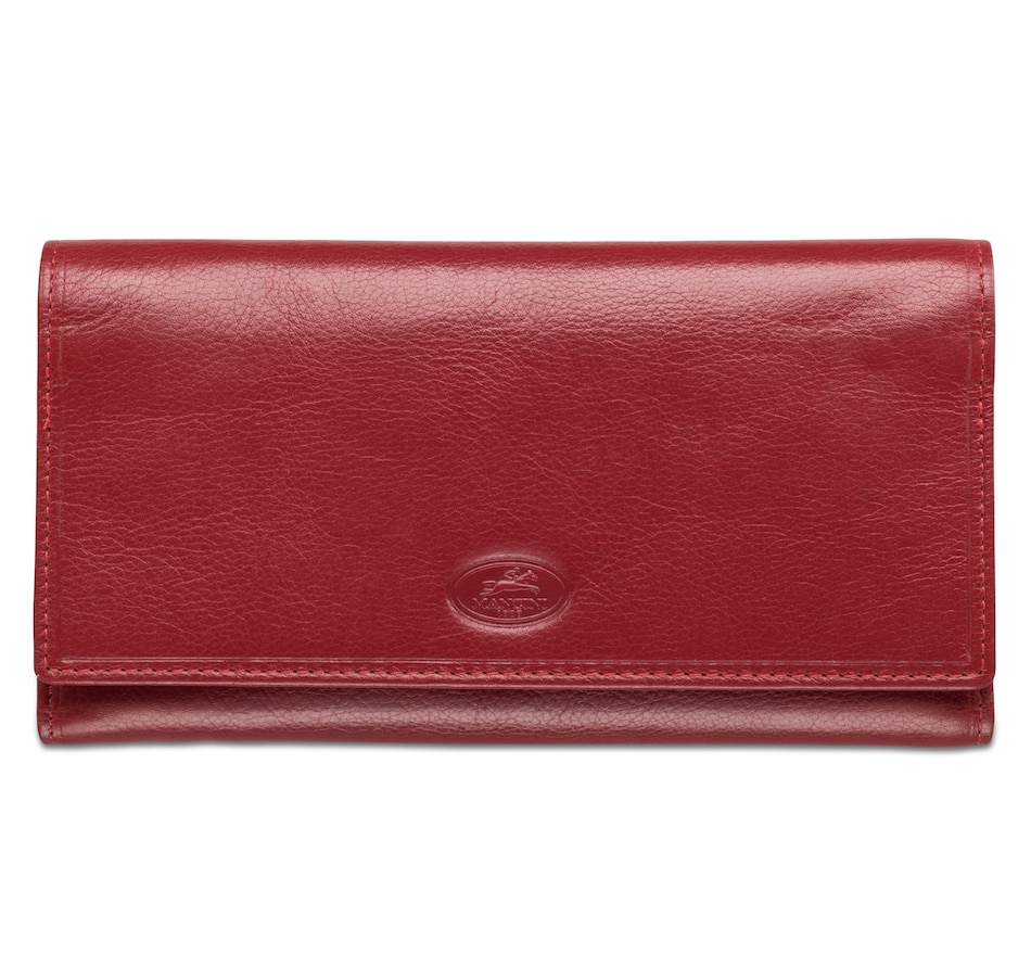 Image 634038_RED.jpg, Product 634-038 / Price $79.99, Mancini Arizona Collection Ladies RFID Checkbook Clutch from Mancini Fine Leather on TSC.ca's Fashion department