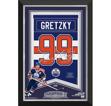 Wayne Gretzky Edmonton Oilers Arena Banner with Facsimile Signature (Limited to 199)