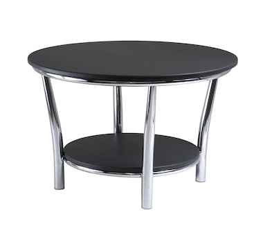 Maya Round Coffee Table with Black Top