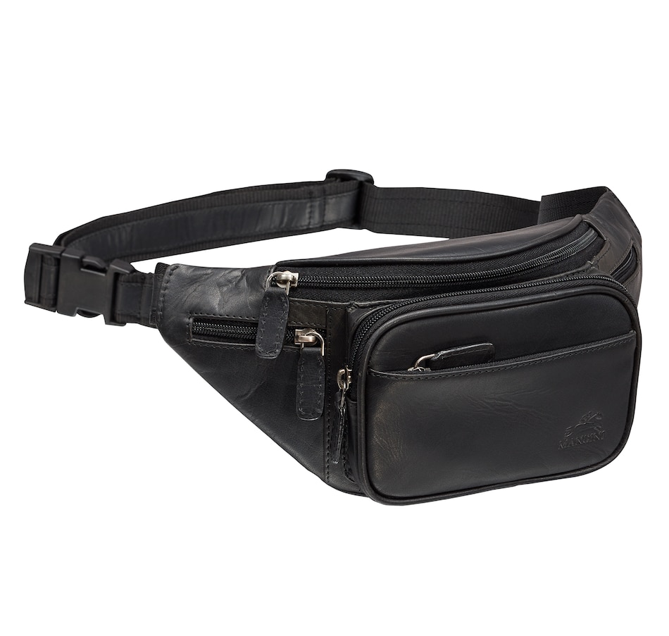 Image 635663_BLK.jpg, Product 635-663 / Price $79.99, Mancini Buffalo Collection Classic Waist Bag from Mancini Fine Leather on TSC.ca's Fashion department