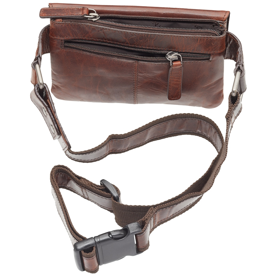 Image 635665_ALTMORE4.jpg, Product 635-665 / Price $119.99, Mancini Buffalo Collection Slim Waist Bag Brown from Mancini Fine Leather on TSC.ca's Fashion department