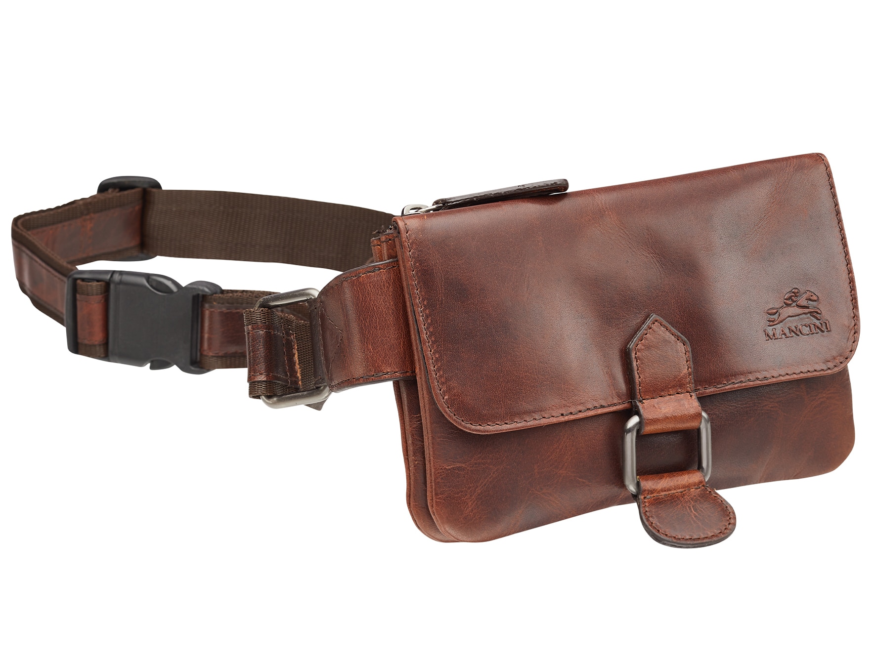 Brown leather hotsell waist bag