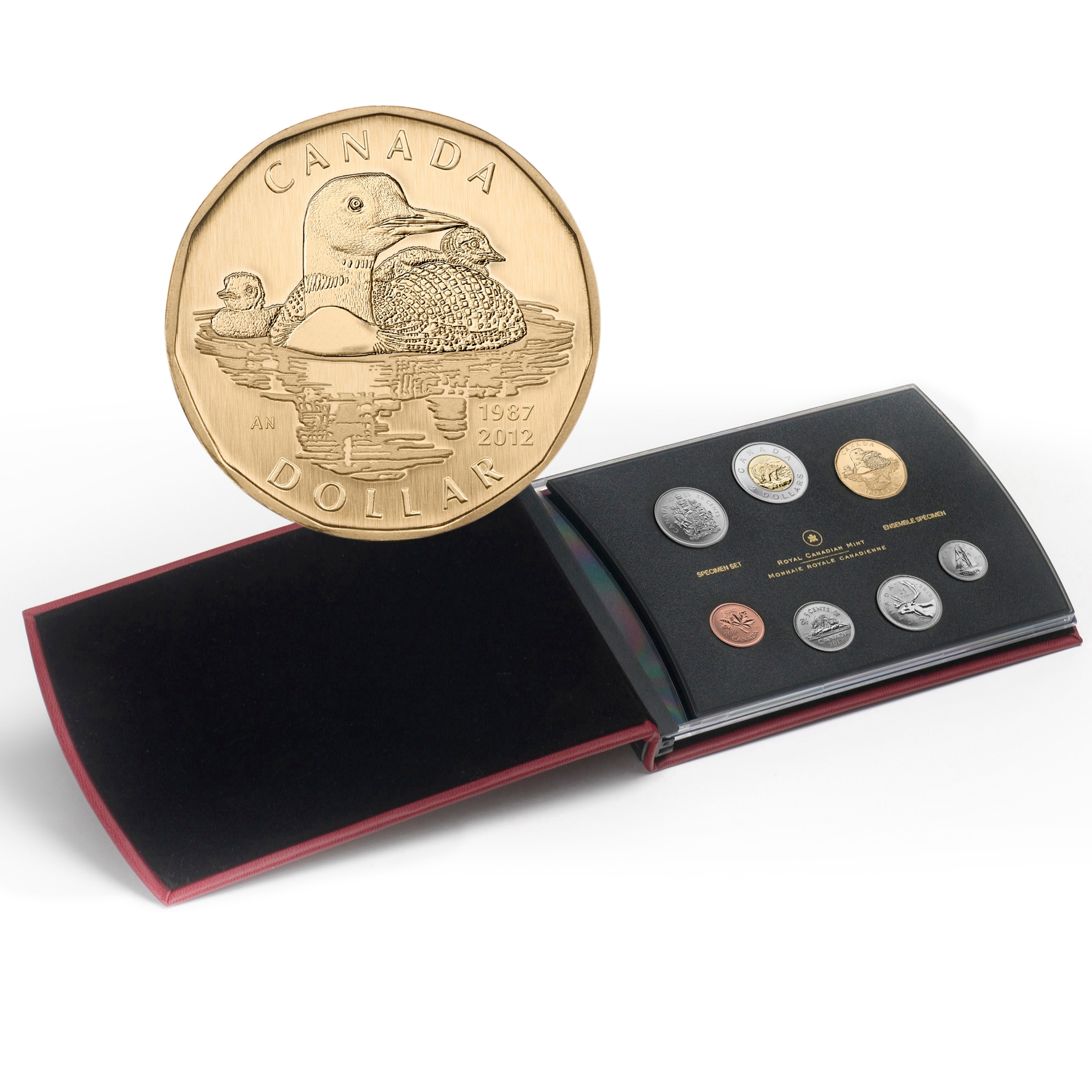 2012 Specimen Coin Set Including Unique Commemorative Loon Dollar