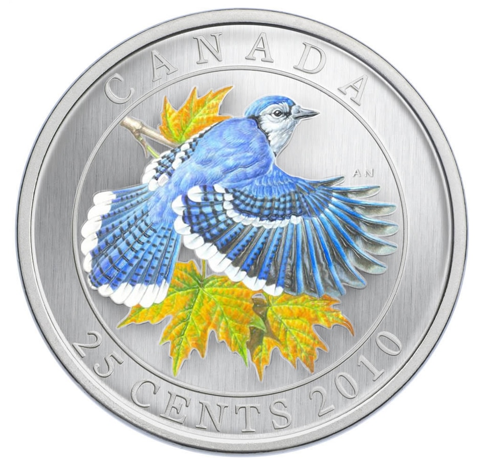 Image 638136.jpg, Product 638-136 / Price $124.95, 2010 Blue Jay 25-Cent Coin from Royal Canadian Mint (RCM) on TSC.ca's Coins department