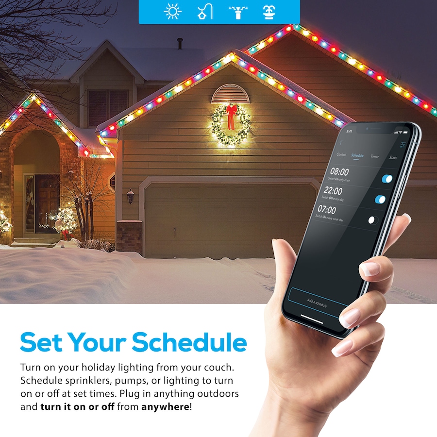 Image 638374_ALTMORE2.jpg, Product 638-374 / Price $31.99, Geeni All-Weather Outdoor Smart Wi-Fi Plug from Geeni on TSC.ca's Electronics department