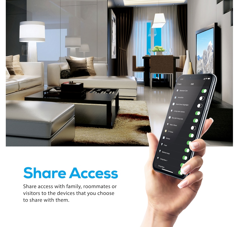 Image 638378_ALTMORE3.jpg, Product 638-378 / Price $41.99, Geeni Surge Smart Wi-Fi 4-Outlet and 2-USB Surge Protector on TSC.ca's Electronics department