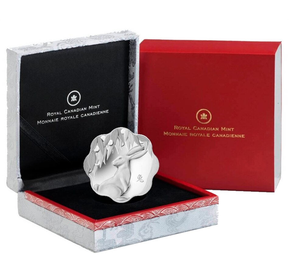 Image 638467_ALTMORE2.jpg, Product 638-467 / Price $199.95, 2011 Lunar Lotus $15 Sterling Silver Coin Year of the Rabbit from Royal Canadian Mint (RCM) on TSC.ca's Coins department