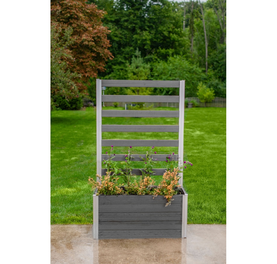 Image 638516_ALTMORE1.jpg, Product 638-516 / Price $499.00, Vita Urbana Parklette With Trellis Slate Grey from Vita Urbana on TSC.ca's Home & Garden department