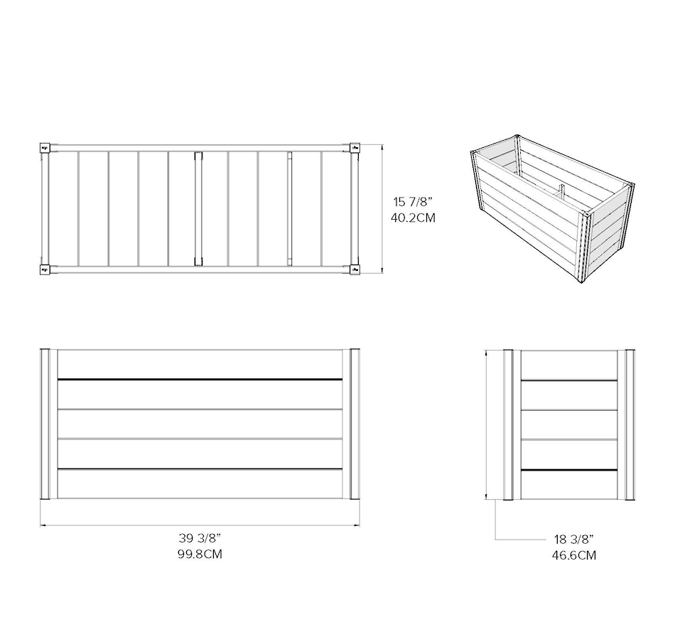Image 638516_ALTMORE5.jpg, Product 638-516 / Price $499.00, Vita Urbana Parklette With Trellis Slate Grey from Vita Urbana on TSC.ca's Home & Garden department