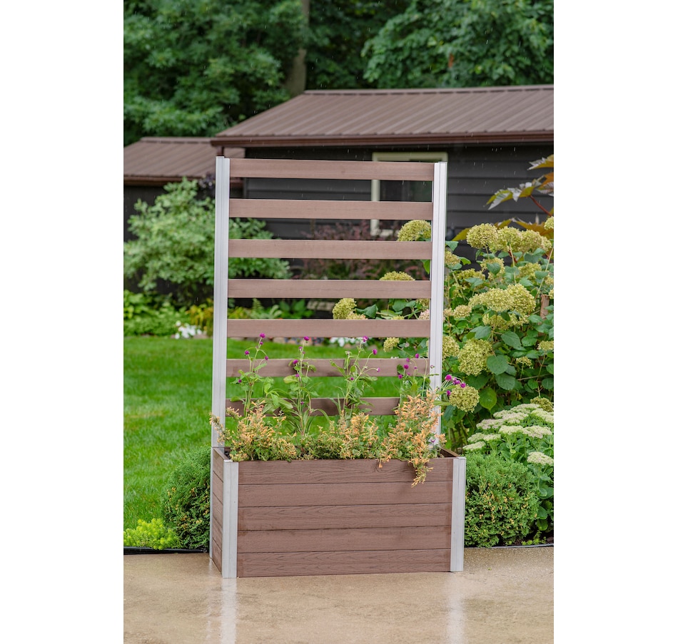 Image 638516_ESP.jpg, Product 638-516 / Price $499.00, Vita Urbana Parklette With Trellis Slate Grey from Vita Urbana on TSC.ca's Home & Garden department