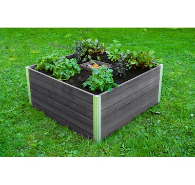 Vita Urbana 4' x 4' x 22" Vinyl Keyhole Garden
