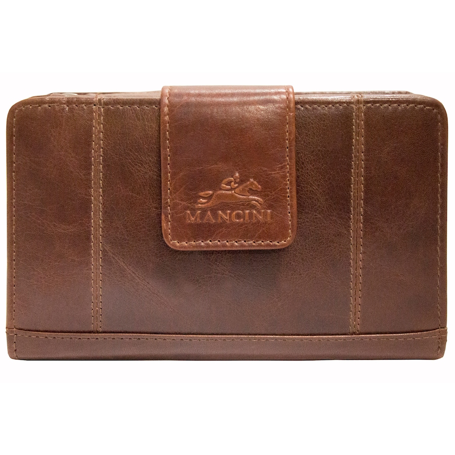 Image 638814_BRN.jpg, Product 638-814 / Price $89.99, Mancini Ladies RFID Clutch Wallet from Mancini Fine Leather on TSC.ca's Fashion department