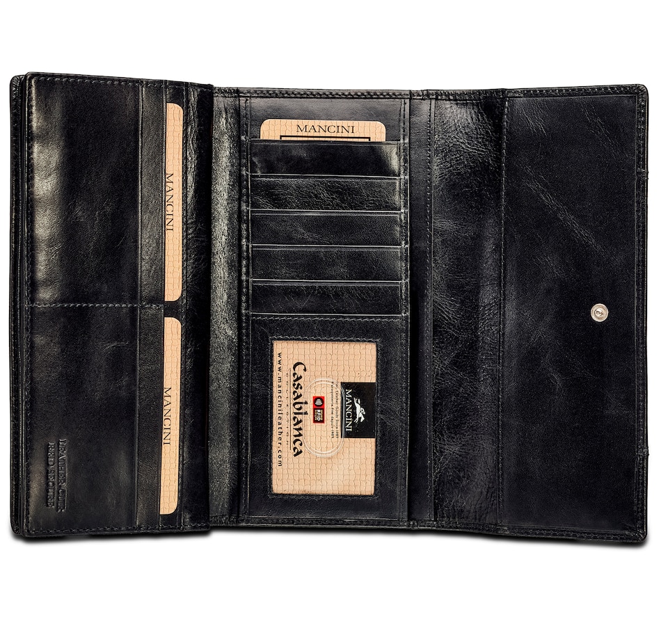 Image 638815_ALTMORE3.jpg, Product 638-815 / Price $89.99, Mancini Ladies RFID Trifold Wallet from Mancini Fine Leather on TSC.ca's Fashion department