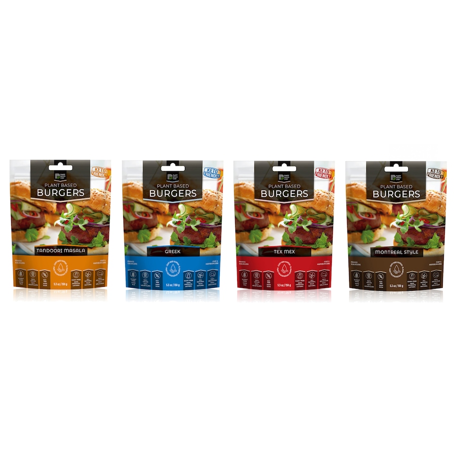 Image 638868_ASR.jpg, Product 638-868 / Price $49.00, Schinoussa Plant Based Chef Burgers 4-Pack from Schinoussa on TSC.ca's Health & Fitness department