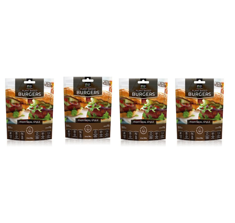 Image 638868_MNSTY.jpg, Product 638-868 / Price $49.00, Schinoussa Plant Based Chef Burgers 4-Pack from Schinoussa  on TSC.ca's Health & Fitness department
