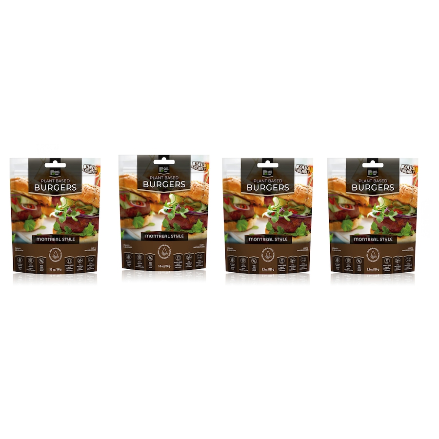 Image 638868_MNSTY.jpg, Product 638-868 / Price $49.00, Schinoussa Plant Based Chef Burgers 4-Pack from Schinoussa on TSC.ca's Health & Fitness department