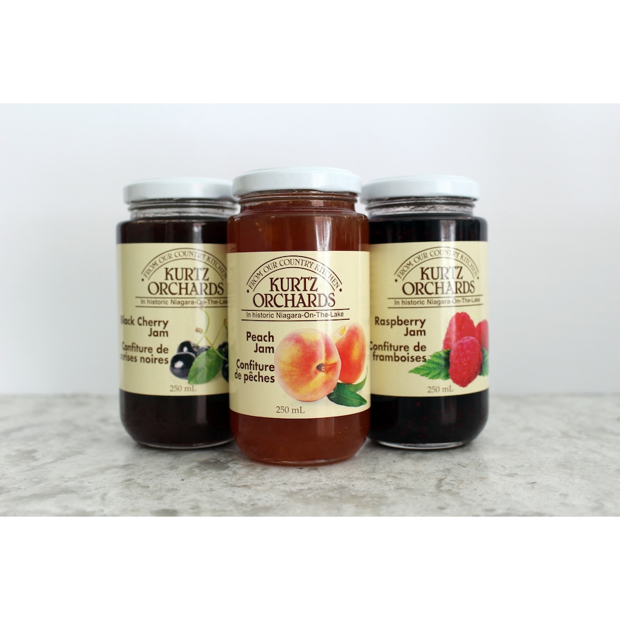Image 638880.jpg, Product 638-880 / Price $31.99, Kurtz Orchards Farm Fresh Jam Trio from Fruit of the Land on TSC.ca's Kitchen department