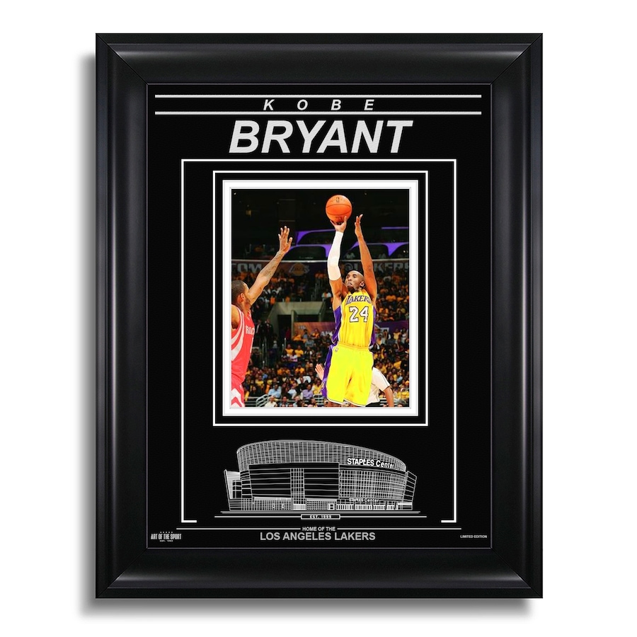 Image 641309.jpg, Product 641-309 / Price $119.99, Kobe Bryant Los Angeles Lakers Engraved Framed Photo - Action  on TSC.ca's Sports department