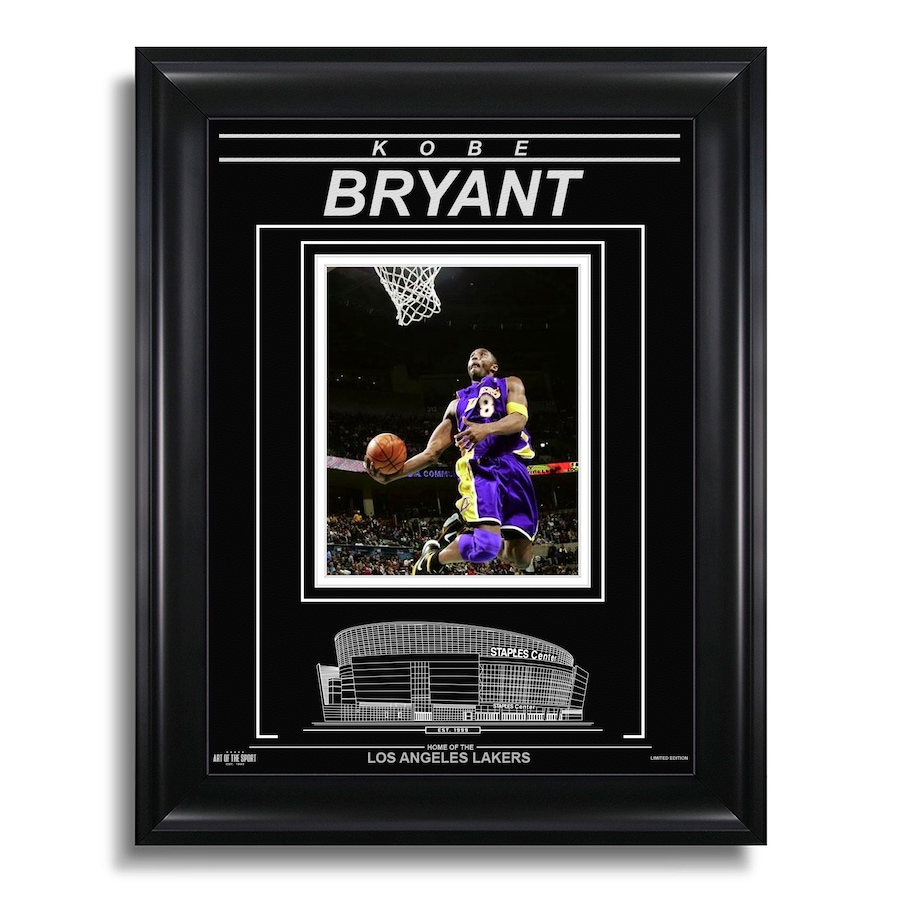 Image 641310.jpg, Product 641-310 / Price $119.99, Kobe Bryant Los Angeles Lakers Engraved Framed Photo - Focus on TSC.ca's Sports department