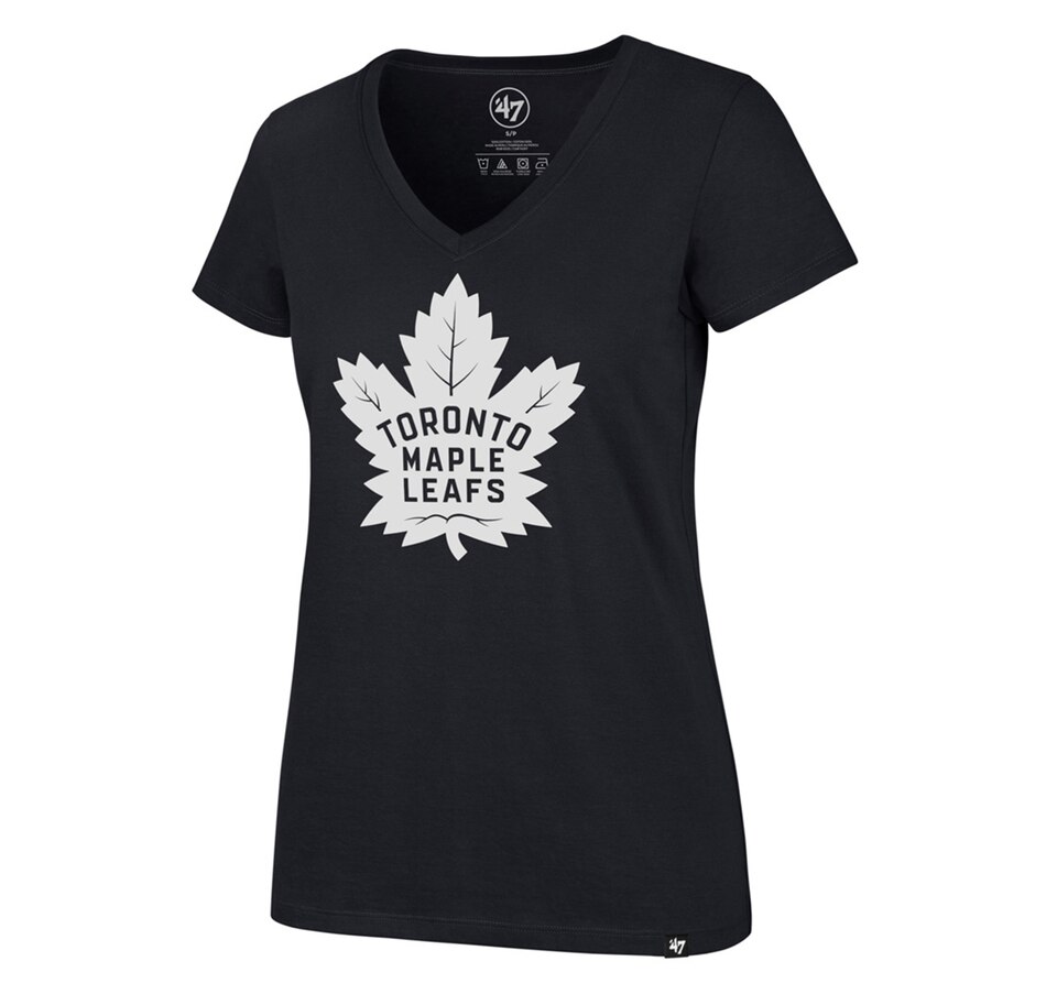 Image 641361.jpg, Product 641-361 / Price $36.99, Women's Toronto Maple Leafs NHL Imprint '47 Ultra Rival V-Neck Tee from NHL on TSC.ca's Sports department