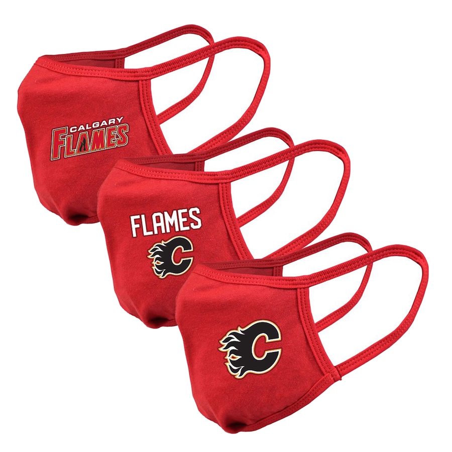Image 641407.jpg, Product 641-407 / Price $39.99, Men's Calgary Flames NHL 3-Pack Team Logo Face Masks  on TSC.ca's Health & Fitness department