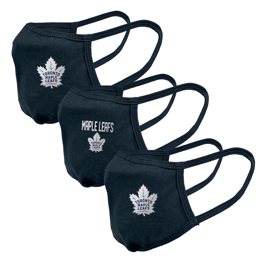 Image 641408.jpg, Product 641-408 / Price $41.99, Men's Toronto Maple Leafs NHL 3-Pack Team Logo Face Masks  on TSC.ca's Health & Fitness department